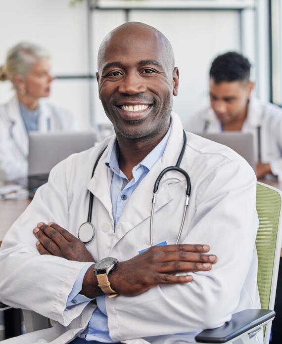 arms-crossed-portrait-and-a-black-man-in-healthca-2023-11-27-05-28-34-utc